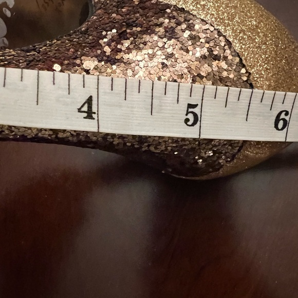 Betsey Johnson Seann Platform Glitter shoes Gold Silver Black Stilettos size 10 - Picture 7 of 8